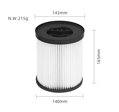 Φίλτρο για ηλεκτρική σκούπα PARKSIDE PWD 12/20/25/30/35/A1/A2/B1/C1/PNTS 1400 H4